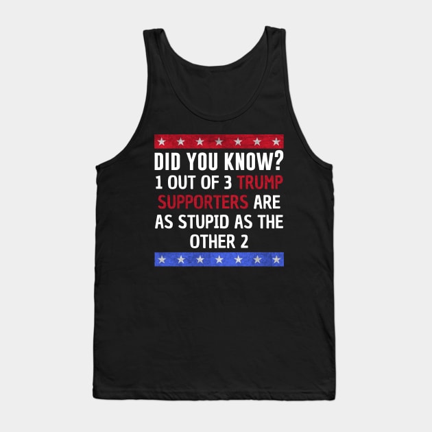 Trump supporters are stupid Tank Top by MerchByThisGuy